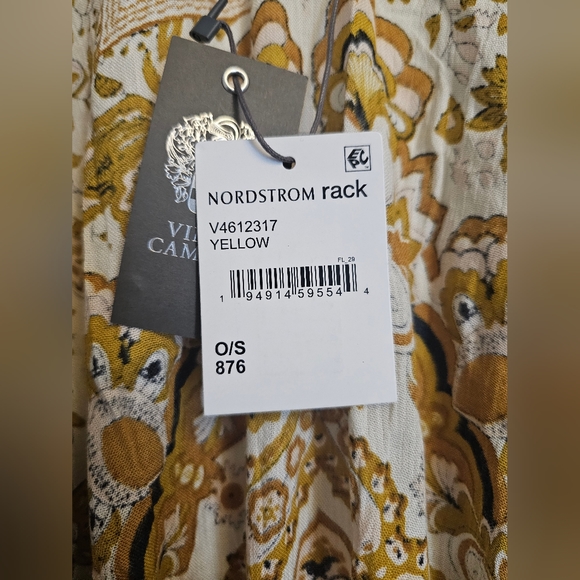 Vince Camuto Paisley Crinkle Top O/S - Picture 5 of 8